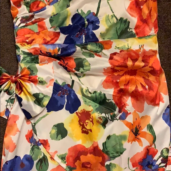 Windsor Xoxo strapless Floral dress  size 13 - Picture 4 of 8